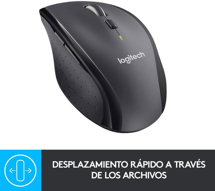 Logitech Marathon M705 Ratón Inalámbrico Carbón vegetal Logitech Marathon M705 Ratón Inalámbrico Carbón vegetal